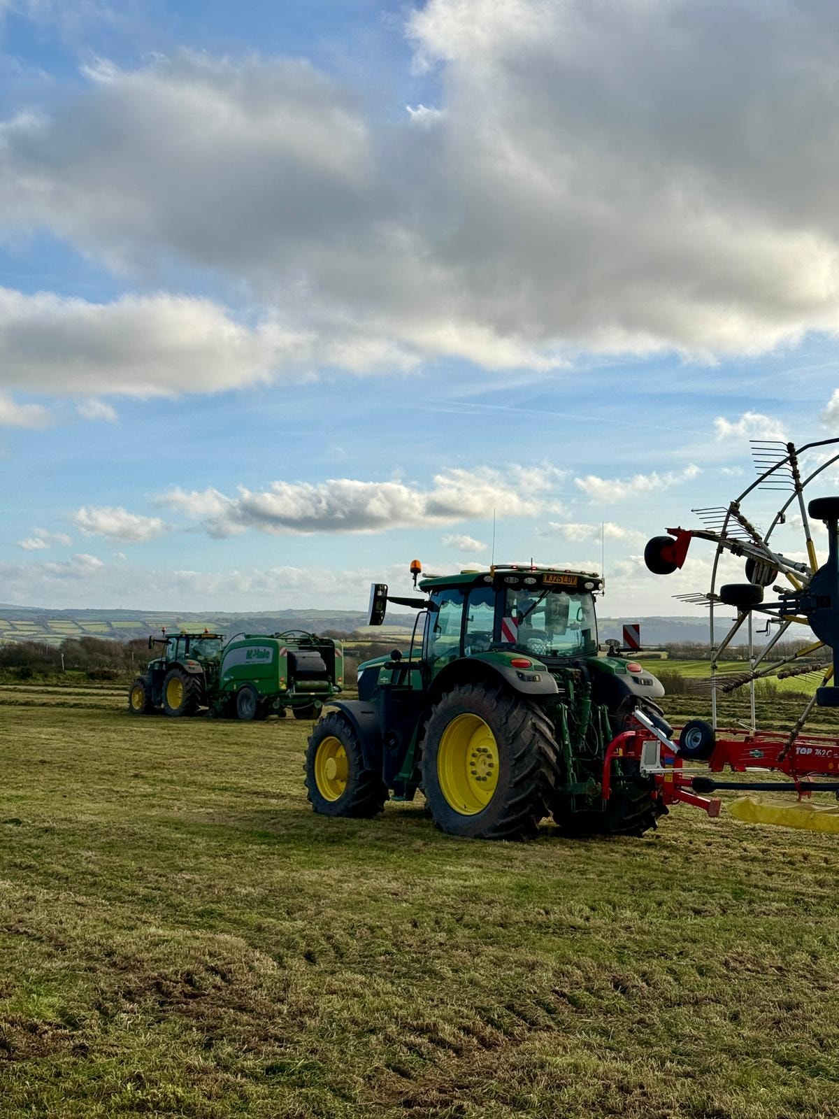 Tedding and baling — South West